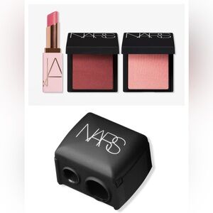 NARS Afterglow Lip Balm, Blush (2) Deluxe Sizes, & Pencil Sharpener